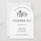 Invitation FÊTE DE RÉCHAUFFEMENT Porte de jardin Doodle tiré (Dos)