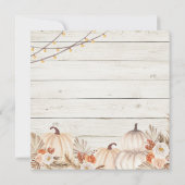 Invitation Fête de récolte automnale en bois, Fête d'automne, (Dos)