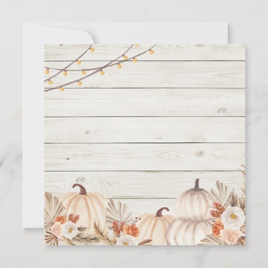 Invitation Fête de récolte de bois d'automne, Fête d'automne, (Dos)