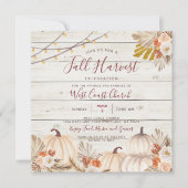 Invitation Fête de récolte de bois d'automne, Fête d'automne, (Devant)