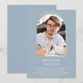 Invitation Fête de remise de diplôme avec arche dorée moderne (Devant / Derrière)