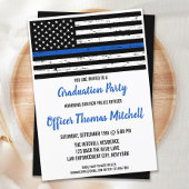 Invitation Fête de remise de diplôme d'agent de police Thin B