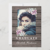 Invitation Fête de Remise de Diplôme de Succulente Rustique 2 (Devant)