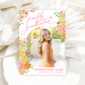 Invitation Fête de remise de diplôme Floral Citron Fraîchemen