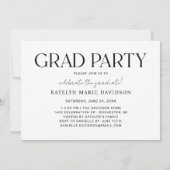 Invitation Fête de remise de diplôme moderne avec trois photo (Dos)