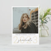 Invitation Fête de remise de diplôme moderne simple avec 2 ph (Debout devant)