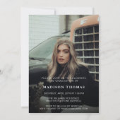 Invitation Fête de remise de diplôme moderne simple avec 2 ph (Dos)