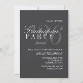 Invitation Fête de remise de diplôme photo noir et blanc mode (Devant)