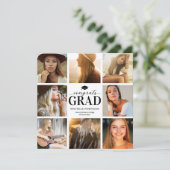 Invitation Fête de remise de diplôme simple et moderne avec 8 (Debout devant)