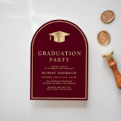 Invitation Fête de remise de diplôme universitaire élégante b