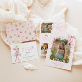 Invitation Fête de remise de diplôme Wildlfower Nœud rose