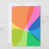 Invitation Fête de remise de diplômes arc-en-ciel gras écritu (Dos)