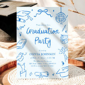 Invitation Fête de remise de diplômes avec arc moderne dessin