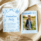 Invitation Fête de remise de diplômes avec arc moderne fantai