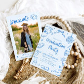 Invitation Fête de remise de diplômes avec arc moderne fantai