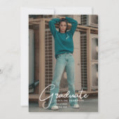 Invitation Fête de remise de diplômes avec bande de photos él (Devant)