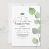 Invitation Fête de remise de diplômes avec verdure d'eucalypt (Devant)
