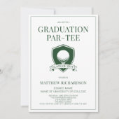 Invitation Fête de remise de diplômes de golf simple vert et  (Devant)