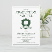 Invitation Fête de remise de diplômes de golf simple vert et  (Debout devant)