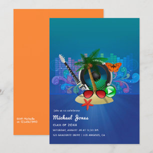Invitation Fête de remise de diplômes de l'île du Tropical Mu