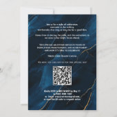 Invitation 🎓Fête de remise de diplômes de luxe avec code QR (Dos)