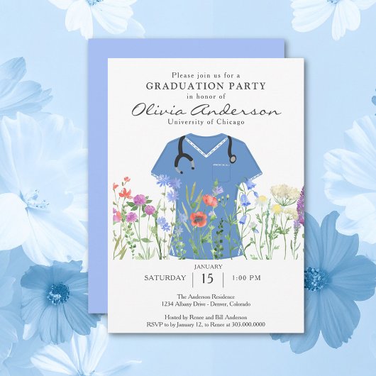 Invitation Fête de remise de diplômes d'infirmière