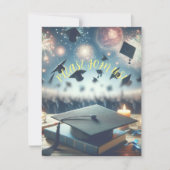 Invitation Fête de remise de diplômes élégante moderne  (Devant)