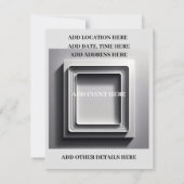 Invitation Fête de remise de diplômes élégante moderne  (Dos)