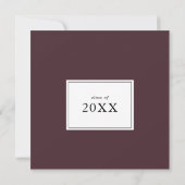 Invitation Fête de remise de diplômes géométrique or Bourgogn (Dos)