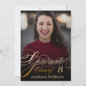 Invitation Fête de remise de diplômes moderne classique avec  (Devant)