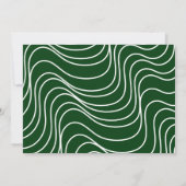 Invitation Fête de remise de diplômes photo verte rétro wave (Dos)