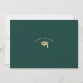Invitation Fête de remise de diplômes Simple Script Green Pho (Dos)