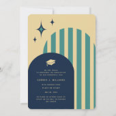 Invitation Fête de remise de diplômes Vintage Rétro (Dos)