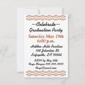 Invitation fête de remise des diplômes (Dos)