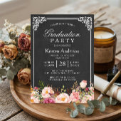 Invitation Fête de remise des diplômes 2018 florale de cadre