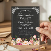 Invitation Fête de remise des diplômes 2018 florale de cadre