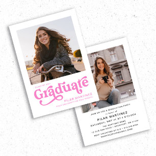 Invitation Fête de remise des diplômes 2023 Photo en typograp