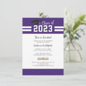 Invitation Fête de remise des diplômes 2026 Simple Violet (Debout devant)