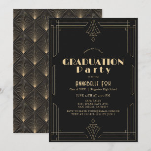 Invitation Fête de remise des diplômes Art Déco des années 19