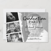 Invitation Fête de remise des diplômes avec collage photo mod (Devant)