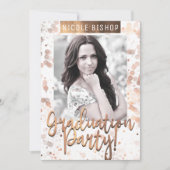 Invitation Fête de remise des diplômes Bronze Doré Photo de d (Devant)