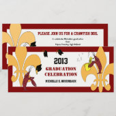 Invitation Fête de remise des diplômes de jazz d'écrevisses (Devant / Derrière)