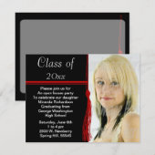 Invitation Fête de remise des diplômes de photo de gland (Devant / Derrière)