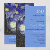 Invitation Fête de remise des diplômes de Starry Night (Devant / Derrière)