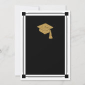 Invitation Fête de remise des diplômes de style Art déco (Dos)