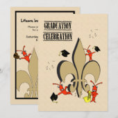 Invitation Fête de remise des diplômes d'écrevisses de Cajun (Devant / Derrière)