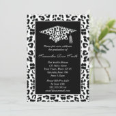 Invitation Fête de remise des diplômes d'empreinte de léopard (Debout devant)