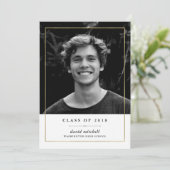 Invitation Fête de remise des diplômes d'or simple de photo (Debout devant)