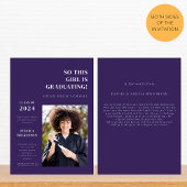 Invitation Fête de remise des diplômes du lycée photo moderne