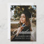 Invitation Fête de remise des diplômes du script des diplômés (Devant)